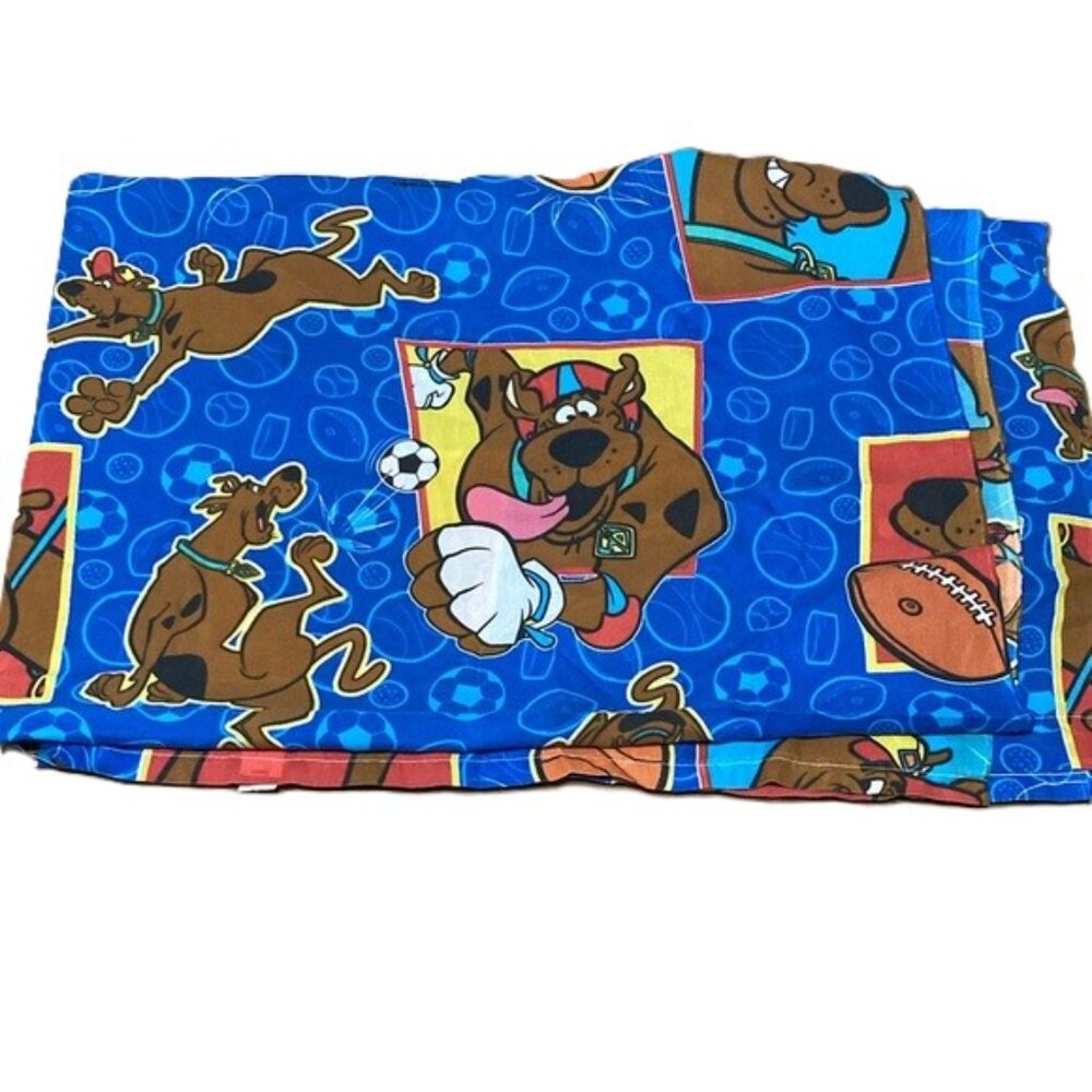 SCOOBY DOO 1999 Vintage Twin Childrens Bed Flat Top Sheet